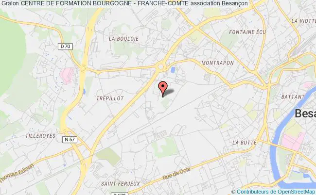 plan association Centre De Formation Bourgogne - Franche-comte Besançon