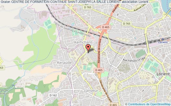 plan association Centre De Formation Continue Saint-joseph La Salle Lorient Lorient