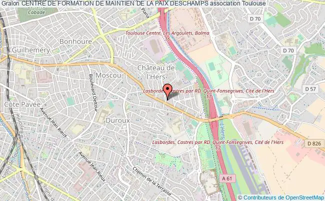 plan association Centre De Formation De Maintien De La Paix Deschamps Toulouse