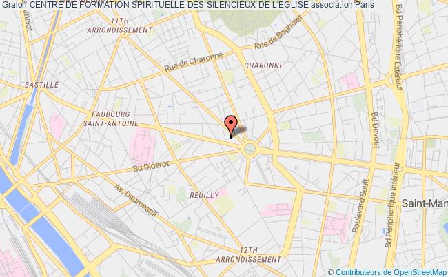 plan association Centre De Formation Spirituelle Des Silencieux De L'eglise Paris 11e