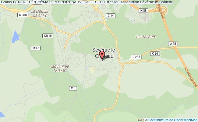 plan association Centre De Formation Sport Sauvetage Secourisme Sévérac d'Aveyron