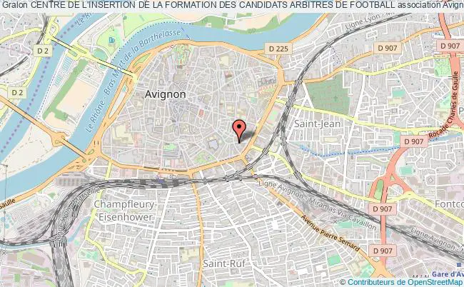 plan association Centre De L'insertion De La Formation Des Candidats Arbitres De Football Avignon
