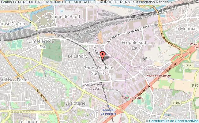 plan association Centre De La Communaute Democratique Kurde De Rennes Rennes