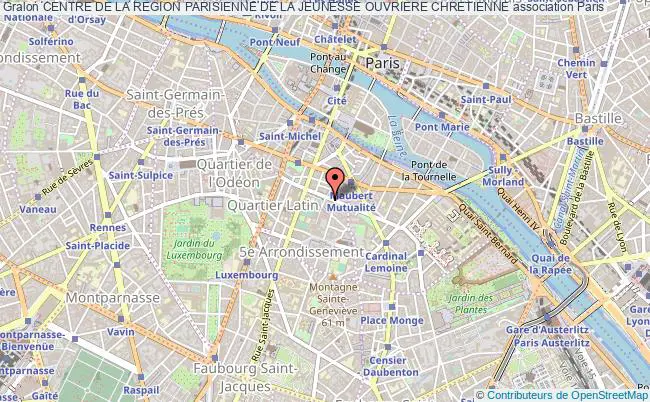 plan association Centre De La Region Parisienne De La Jeunesse Ouvriere Chretienne Paris
