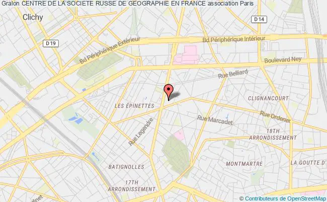 plan association Centre De La Societe Russe De Geographie En France Paris