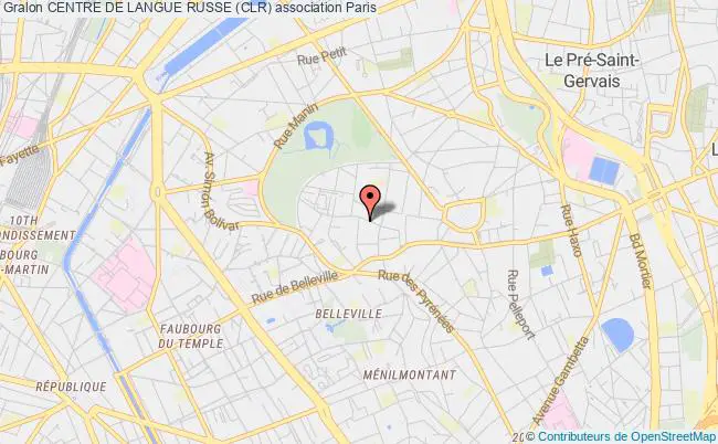 plan association Centre De Langue Russe (clr) Paris