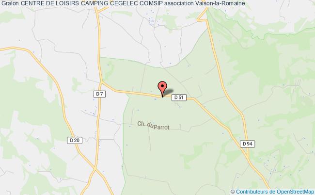 plan association Centre De Loisirs Camping Cegelec Comsip Vaison-la-Romaine