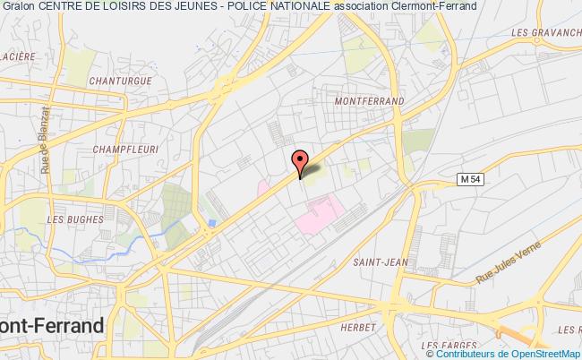 plan association Centre De Loisirs Des Jeunes - Police Nationale Clermont-Ferrand Cedex 2