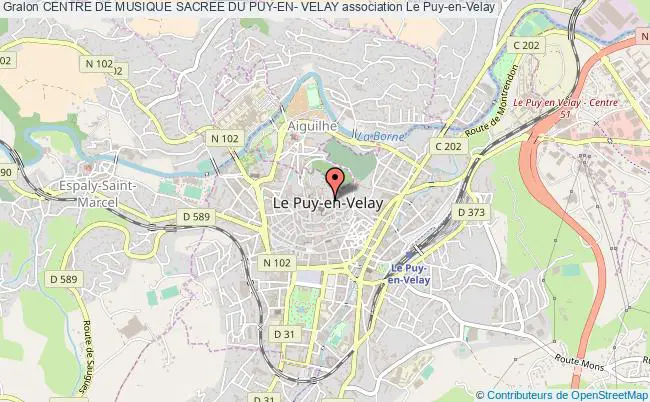 plan association Centre De Musique Sacree Du Puy-en- Velay Le Puy-en-Velay