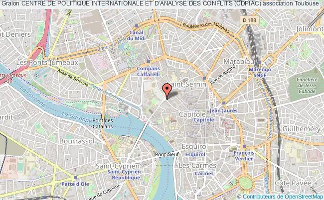 plan association Centre De Politique Internationale Et D'analyse Des Conflits (cdpiac) Toulouse cedex 09