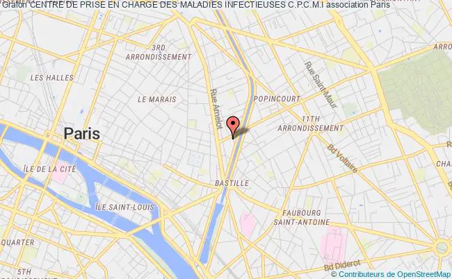 plan association Centre De Prise En Charge Des Maladies Infectieuses C.p.c.m.i Paris