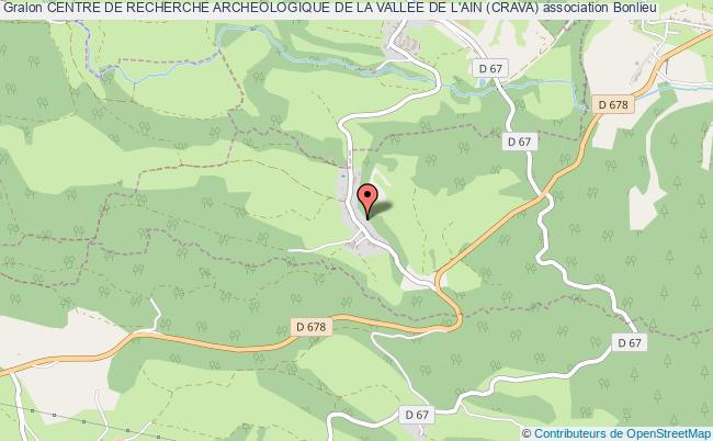 plan association Centre De Recherche Archeologique De La Vallee De L'ain (crava) Bonlieu