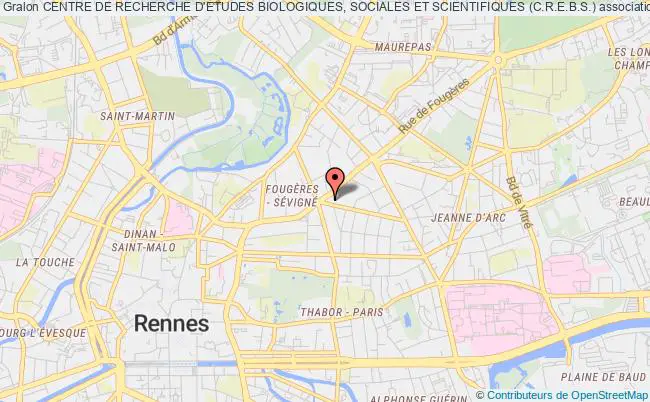 plan association Centre De Recherche D'etudes Biologiques, Sociales Et Scientifiques (c.r.e.b.s.) Rennes