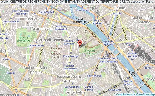 plan association Centre De Recherche En Economie Et Amenagement Du Territoire (creat) Paris