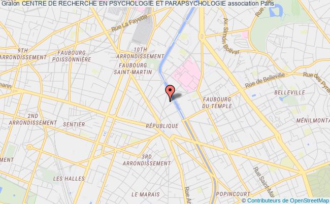 plan association Centre De Recherche En Psychologie Et Parapsychologie Paris 10e