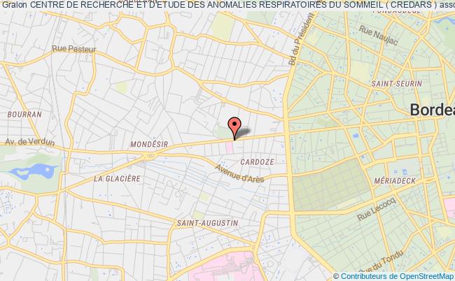 plan association Centre De Recherche Et D'etude Des Anomalies Respiratoires Du Sommeil ( Credars ) Bordeaux