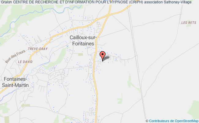 plan association Centre De Recherche Et D'information Pour L'hypnose (criph) Sathonay-Village