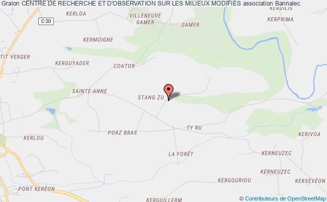 plan association Centre De Recherche Et D'observation Sur Les Milieux ModifiÉs Bannalec