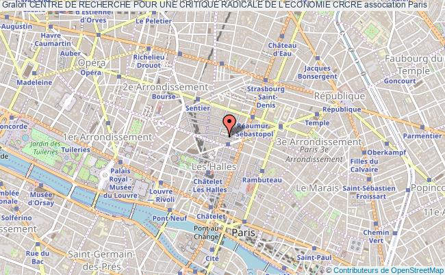 plan association Centre De Recherche Pour Une Critique Radicale De L'economie Crcre Paris