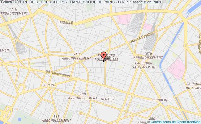plan association Centre De Recherche Psychanalytique De Paris - C.r.p.p. Paris