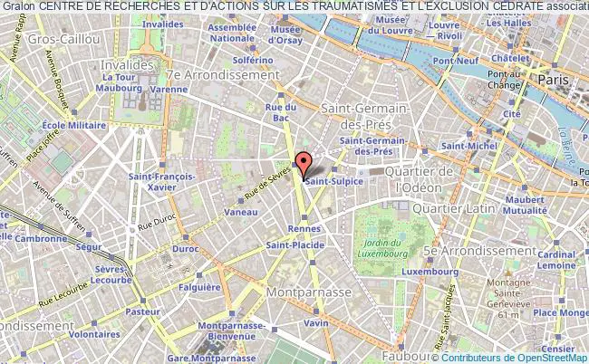 plan association Centre De Recherches Et D'actions Sur Les Traumatismes Et L'exclusion Cedrate Paris