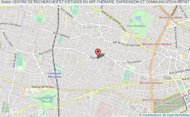plan association Centre De Recherches Et D'etudes En Art-therapie, Expression Et Communication Artistiques ( Createca ) Bordeaux