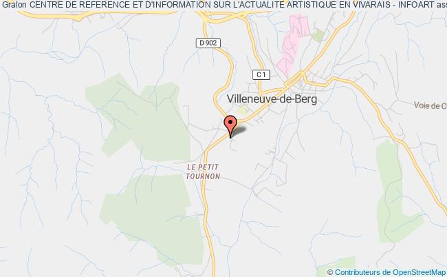 plan association Centre De Reference Et D'information Sur L'actualite Artistique En Vivarais - Infoart Villeneuve-de-Berg