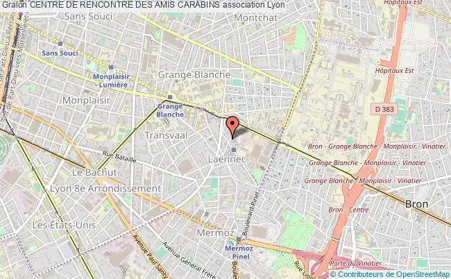 plan association Centre De Rencontre Des Amis Carabins Lyon 8e Arrondissement