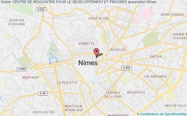 plan association Centre De Rencontre Pour Le DÉveloppement Et ProgrÈs Nîmes