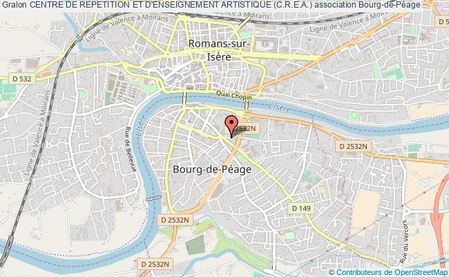 plan association Centre De Repetition Et D'enseignement Artistique (c.r.e.a.) Bourg-de-Péage