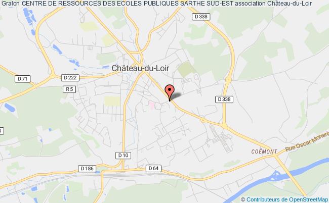 plan association Centre De Ressources Des Ecoles Publiques Sarthe Sud-est Château-du-Loir
