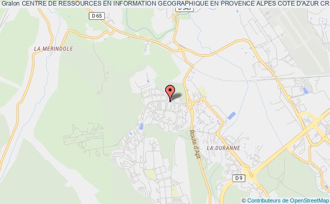 plan association Centre De Ressources En Information Geographique En Provence Alpes Cote D'azur Crige-paca) Aix-en-Provence