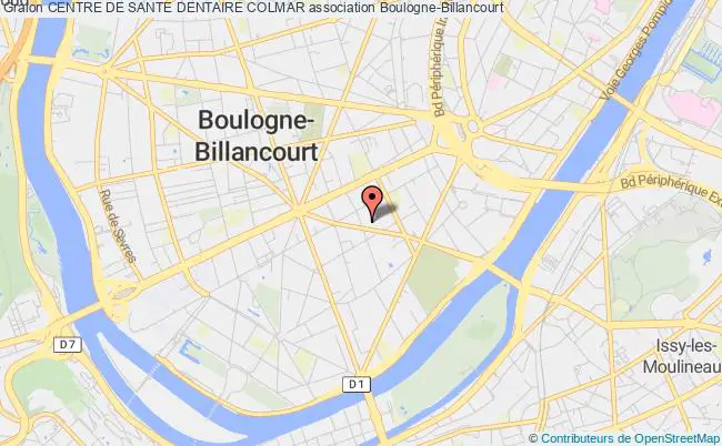 plan association Centre De Sante Dentaire Colmar Boulogne-Billancourt
