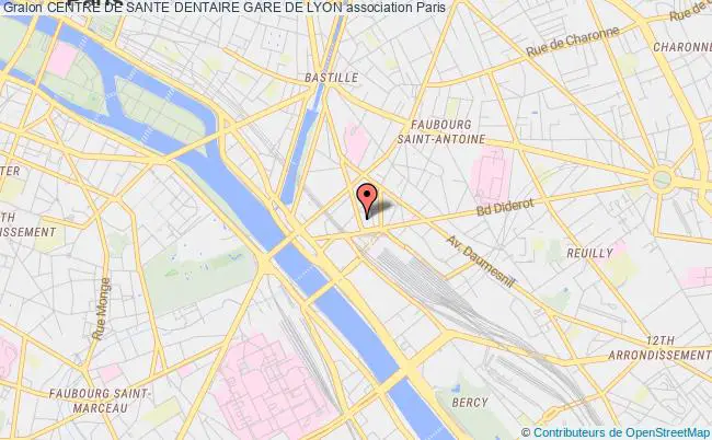 plan association Centre De Sante Dentaire Gare De Lyon Paris
