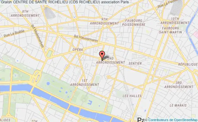 plan association Centre De Sante Richelieu (cds Richelieu) Paris