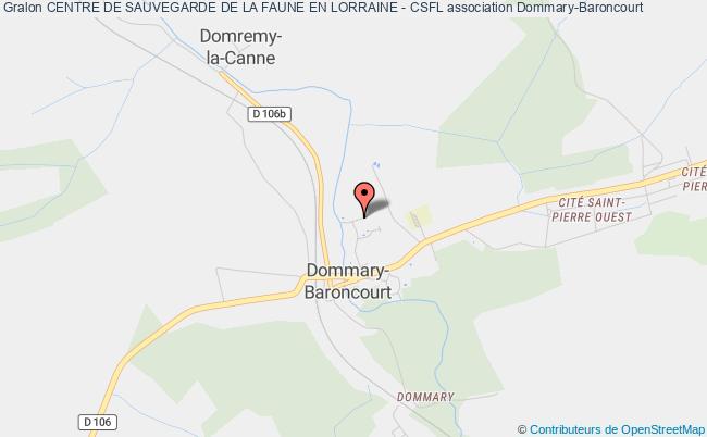 plan association Centre De Sauvegarde De La Faune En Lorraine - Csfl Dommary-Baroncourt