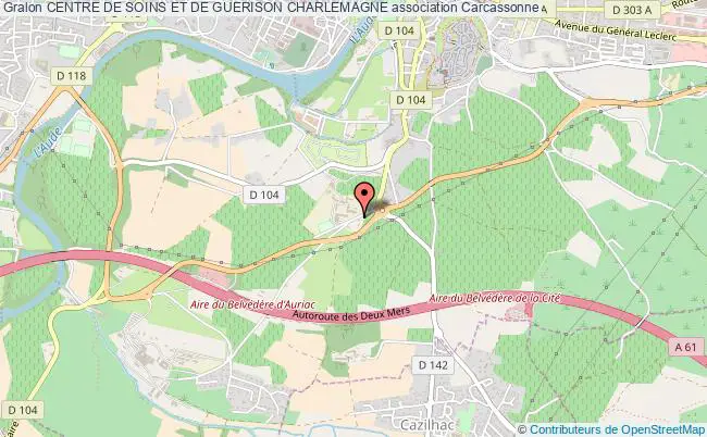 plan association Centre De Soins Et De Guerison Charlemagne Carcassonne