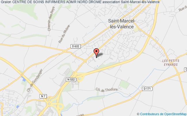 plan association Centre De Soins Infirmiers Admr Nord Drome Saint-Marcel-lès-Valence