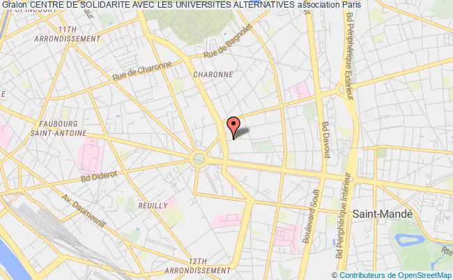 plan association Centre De Solidarite Avec Les Universites Alternatives Paris 20e