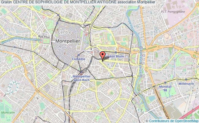 plan association Centre De Sophrologie De Montpellier Antigone Montpellier