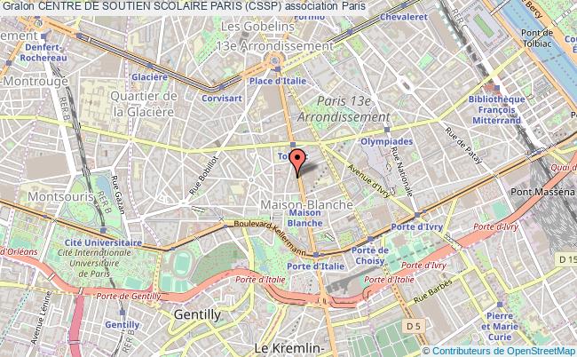 plan association Centre De Soutien Scolaire Paris (cssp) Paris 13e