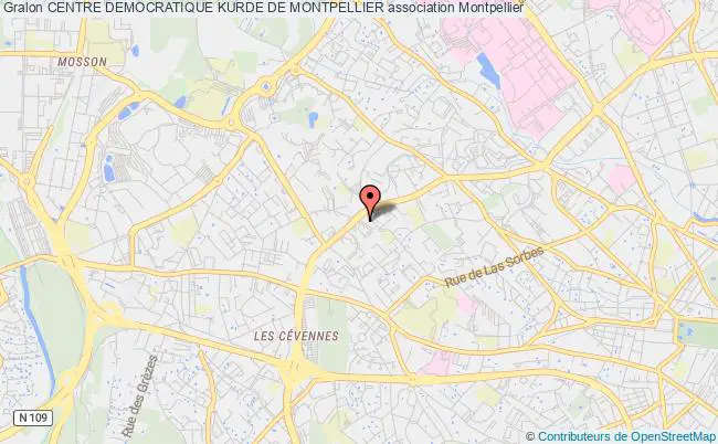 plan association Centre Democratique Kurde De Montpellier Montpellier
