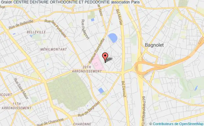 plan association Centre Dentaire Orthodontie Et Pedodontie Paris