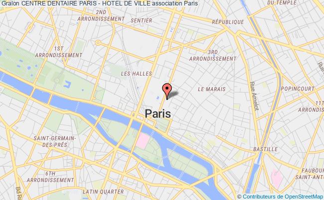 plan association Centre Dentaire Paris - Hotel De Ville Paris 4e