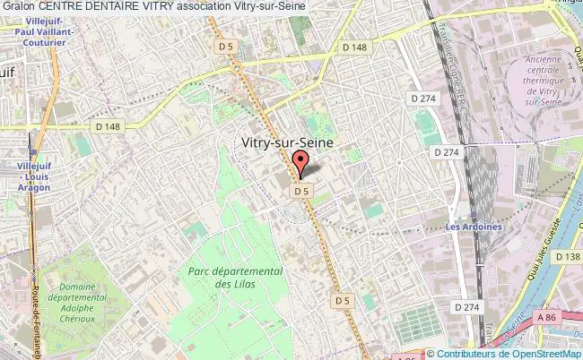 plan association Centre Dentaire Vitry Vitry-sur-Seine