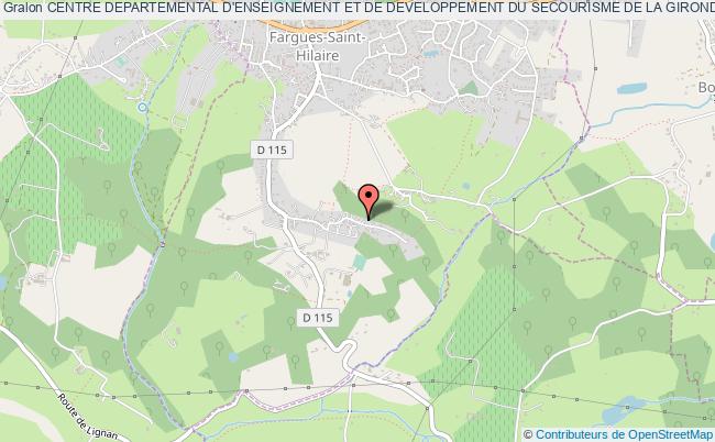 plan association Centre Departemental D'enseignement Et De Developpement Du Secourisme De La Gironde (33) - Cdeds 33 Fargues-Saint-Hilaire