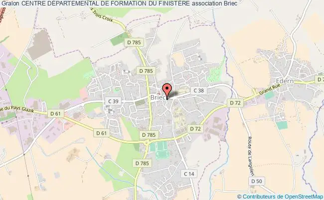 plan association Centre DÉpartemental De Formation Du FinistÈre Briec