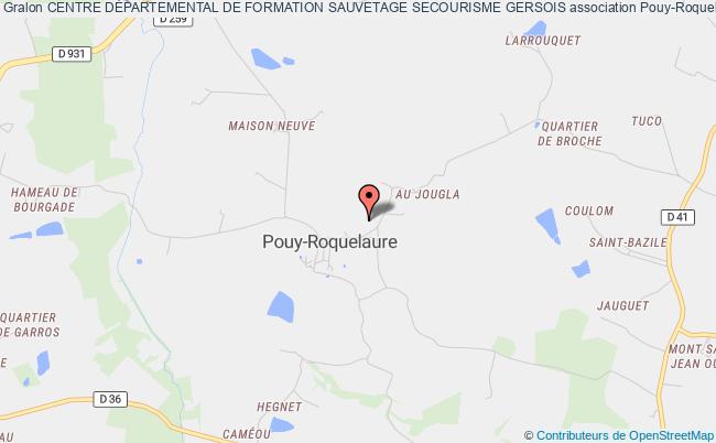plan association Centre DÉpartemental De Formation Sauvetage Secourisme Gersois Pouy-Roquelaure
