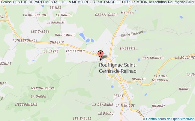 plan association Centre Departemental De La Memoire - Resistance Et Deportation Rouffignac-Saint-Cernin-de-Reilhac