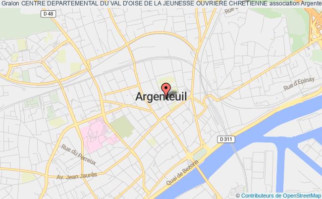 plan association Centre Departemental Du Val D'oise De La Jeunesse Ouvriere Chretienne Argenteuil